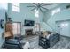 Spacious living room featuring a cozy fireplace and a comfortable seating arrangement at 315 Courtney Round, Summerville, SC 29486