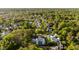 Expansive aerial view of a neighborhood nestled among lush greenery, showcasing homes with varied architectural styles at 33 Duany Rd, Mount Pleasant, SC 29464