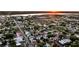 Scenic aerial of a charming neighborhood by a river and an urban city in the horizon during sunset at 3.5 Kracke St # C, Charleston, SC 29403