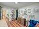 Charming living room featuring hardwood floors, classic decor, and stylish furnishings at 3.5 Kracke St # C, Charleston, SC 29403