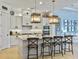 Open kitchen with a large center island, stainless steel appliances, and hardwood floors at 3608 Maidstone Dr, Mount Pleasant, SC 29466