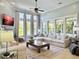 Light-filled living room with a fireplace, large windows, and comfortable seating at 3608 Maidstone Dr, Mount Pleasant, SC 29466