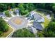 Neighborhood aerial view highlighting a cul-de-sac with well-maintained homes, and a tranquil pond at 3952 Treebranch Cir Cir, Mount Pleasant, SC 29429