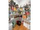 Pantry with metal shelves and wood flooring featuring various food and appliance items at 3952 Treebranch Cir Cir, Mount Pleasant, SC 29429
