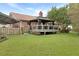 View of the backyard with a gazebo attached to the house at 415 Whitebark Dr, Ladson, SC 29456