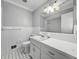 Clean bathroom featuring tile floors, tiled walls, and vanity at 4343 Helene Dr, North Charleston, SC 29418