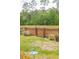 Backyard with wooden fence, trees in background, and nice landscaping at 477 Spanish Wells Rd, Summerville, SC 29486