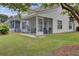 Home exterior highlighting a screened patio and well-maintained backyard at 5223 Fernland Way, Charleston, SC 29420