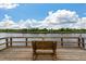 Scenic view of a river from the dock, with a bench seat at 5514 Colonial Chatsworth Cir, North Charleston, SC 29418