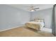 Neutral bedroom with ceiling fan, carpet, and natural light at 815 Temple Rd # B, Ladson, SC 29456