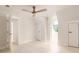 Bright bedroom features a ceiling fan, hardwood floors, and natural light at 83 Avondale Ave, Charleston, SC 29407