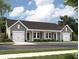 Charming single-story home featuring a two-car garage, well-maintained front lawn, and inviting column-supported porch at 855 Descartes St, Summerville, SC 29486