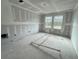 Unfinished bedroom featuring two windows for natural light, electrical box, with drywall completed at 857 Descartes St, Summerville, SC 29486