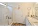 Bathroom with shower, sink, vanity, and granite countertop at 107 Belgian Ct, Summerville, SC 29486