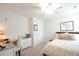 Bedroom with a comfortable bed, desk, and neutral decor at 107 Belgian Ct, Summerville, SC 29486