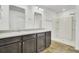Bathroom boasts double sink vanity and walk-in shower at 116 Bright Meadow Rd, Summerville, SC 29483