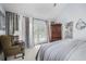 Bedroom with hardwood floors, french doors and ensuite bathroom at 122 Hidden Fawn Cir, Goose Creek, SC 29445