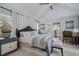 Bright main bedroom features vaulted ceiling, neutral color palette, and doorway leading into the dining area at 122 Hidden Fawn Cir, Goose Creek, SC 29445