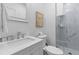 Bright bathroom features a marble-look tiled shower and modern fixtures at 177 Spring St, Charleston, SC 29403