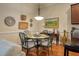 Cozy dining area with ornate metal table and chairs, wall art, and natural light at 1781 Tennyson # 6, Mount Pleasant, SC 29466