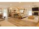 Bright, open floor plan that seamlessly connects the living room, dining area, and kitchen at 201 Welles Ln, Walterboro, SC 29488