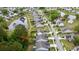 Aerial view of a residential area with serene ponds, manicured lawns, and neatly arranged houses, offering a peaceful community at 2022 Elvington Rd, Johns Island, SC 29455