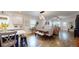 Open-concept living space featuring a kitchen with an island, dining area and living room at 2022 Elvington Rd, Johns Island, SC 29455