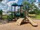 Community playground area with climbing wall, slide, and tunnel for endless outdoor fun and activity at 2022 Elvington Rd, Johns Island, SC 29455