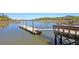Private dock on the calm waterway, perfect for boating, fishing, and enjoying the peaceful waterfront at 2225 Black Oak Court, Mount Pleasant, SC 29466