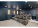 Luxurious home theater featuring plush reclining seats, dimmable lighting, and a state-of-the-art entertainment system at 2225 Black Oak Court, Mount Pleasant, SC 29466