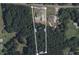 Aerial view of the property with boundary lines, showcasing lot size and surrounding area at 229 Twin Lake Dr, Summerville, SC 29483