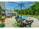 Inviting backyard with a refreshing pool, patio furniture, and a lush green landscape at 229 Twin Lake Dr, Summerville, SC 29483