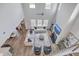 Aerial view of a living room showcasing modern furnishings and natural light at 306 Lucca Dr, Summerville, SC 29486