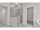 Modern bathroom showcases a glass-enclosed shower with marble-look tile surround at 319 Abercom Place Dr, Moncks Corner, SC 29461