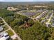 An aerial view of a neighborhood with a pond and wooded areas, showcasing the location of the property at 398 W Fisher Rd, Summerville, SC 29483