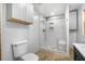 Stylish bathroom with a tiled shower, modern fixtures and sleek design at 398 W Fisher Rd, Summerville, SC 29483