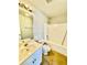 Well-lit bathroom featuring a single sink and shower-tub combo at 4114 Babbitt St, Charleston, SC 29414