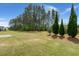 Expansive backyard with lush lawn and mature trees, perfect for outdoor activities at 423 Four Seasons Blvd, Summerville, SC 29486