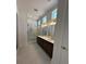 Bright bathroom featuring double vanity, marble style shower and a sleek, modern design at 428 Evening Glow Ln, Summerville, SC 29486