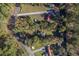 An aerial view showcasing the layout and surroundings of the cozy and well-maintained community at 4401 Prices Bridge Ln, Walterboro, SC 29488