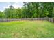 Grassy backyard with a wooden fence, perfect for recreation and privacy at 5088 Thornton Dr, Summerville, SC 29485