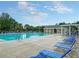 Community pool with shaded seating areas and well-maintained decking at 5258 Mulholland Dr, Summerville, SC 29485