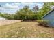 Spacious backyard featuring a wood fence, lush trees, and a well-maintained lawn at 6146 Chisolm Rd, Johns Island, SC 29455