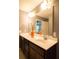 Bathroom featuring a double vanity, large mirror, and stylish decor at 7850 Wilderness Trl # 6A, North Charleston, SC 29418