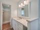 Bathroom featuring a bright vanity with an extended ledge near the shower at 816 Farnham Rd, Charleston, SC 29412