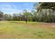 Open view of a large grassy backyard with trees in the distance at 8654 Windsor Hill Blvd, North Charleston, SC 29420