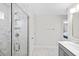 Stylish bathroom showcasing a tiled shower, vanity, and modern fixtures at 8654 Windsor Hill Blvd, North Charleston, SC 29420