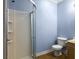 Bathroom featuring a shower stall, toilet and vanity at 1019 Spiers Cir, Bonneau, SC 29431
