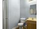 Bathroom featuring a shower stall, toilet and vanity at 1019 Spiers Cir, Bonneau, SC 29431