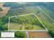 Aerial view of wooded property with outlined property lines at 1050 Mt Zion Rd, Saint George, SC 29477